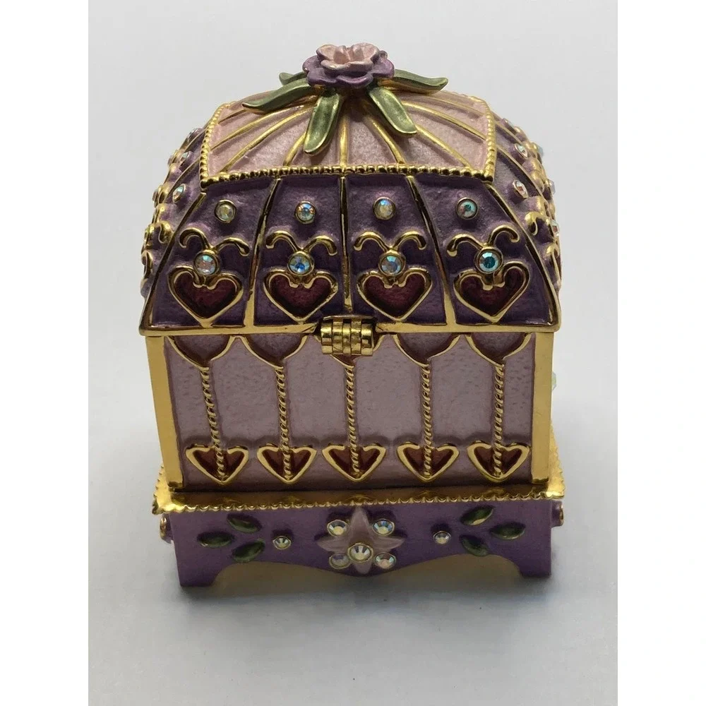 Vintage‎ Joan Rivers Enamel Mini Jewelry Box Trinket